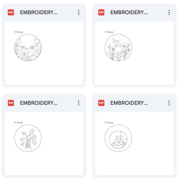 Preview dos arquivos de riscos organizados em pasta digital